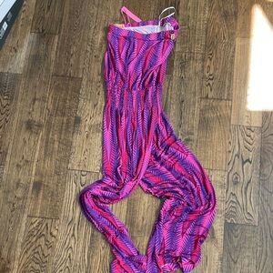 Macbeth Collection by Margaret Josephs Pink and Purple Jumpsuit